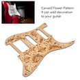 thumbnail image 3 of Golpeador De Guitarra, Antiarañazos, Madera De Arce, Fácil Instalación, Patrón De Flores Talladas, Golpeador De Guitarra Eléctrica De Moda, Multifuncional Para Grabación De, 3 of 7