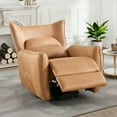 thumbnail image 3 of Bonzy Home Swivel Rocker Recliner Power Electric Recliners with Highly Enveloping Backrest Rocking Recliner Chair Leathaire Reclining Sofa for Living Room, Camel, 3 of 7