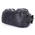 thumbnail image 5 of 2 Front Pockets Large Soft Washed Leather Handbag Soft leather Crossbody Bag Multi Black, 5 of 6