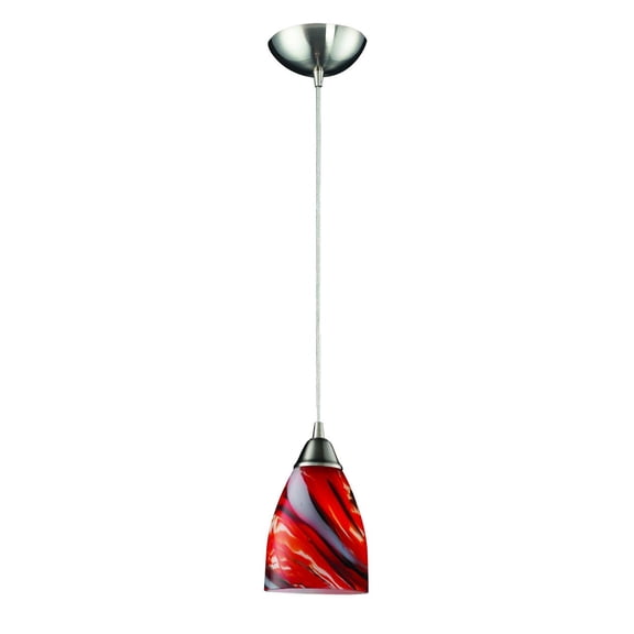 Elk Home 5-Inch Wide Pierra Mini Pendant, Transitional, Satin Nickel