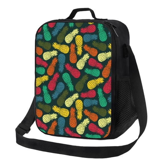 Naloa Pineapple Fruit Colorful Lunch box Lunch bag for men women Large capacity Lunchbox Insulated Lunch bag Lunch box cooler