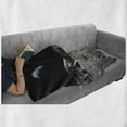 thumbnail image 6 of Moon Soft Flannel Fleece Throw Blanket, Earth Seen from the Moon Space Debris Vast Universe Day and Night Cycle Photography, Cozy Plush for Indoor and Outdoor Use, 70" x 90", Black Grey, by Ambesonne, 6 of 6