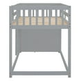 thumbnail image 4 of Bellemave Twin Over Twin Bunk Bed with Storage, Wood Low Bunk Bed with 4 Drawers and 3 Shelves, Twin Floor Bunk Bed Frame for Teens- Gray, 4 of 9