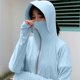 thumbnail image 3 of Camisa de ropa de protección solar para mujeres delgadas, blusas de ropa de playa, de manga larga de verano a prueba de sol, chaqueta de protec Azul Macarena Ropa de protección solar, 3 of 8