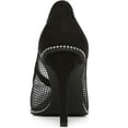 thumbnail image 3 of BAR III Womens Black Mixed Media Ball-Chain Hardware Detail Padded Binsa Pointed Toe Stiletto Slip On Dress Pumps Shoes 6 M, 3 of 3