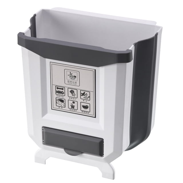 1 unid colgando la basura de la basura plegable de la basura del cajón colgante del automóvil Caja de la cocina