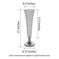 thumbnail image 4 of BalsaCircle 2 Pieces 22" Faux Crystal Beaded Trumpet Vases Wedding Centerpieces Gold, 4 of 4