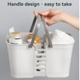 thumbnail image 4 of Cateissary Cesta portátil, bolsa de plástico, artículos de tocador multifuncionales prácticos, caja de almacenamiento de ropa, accesorios para Almacenamiento y organización del hogar Gris, 4 of 6
