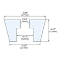 thumbnail image 2 of 5pcs Patas de Goma Antideslizantes para Mesa Escritorio D27x21xH12mm, 2 of 7