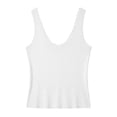 thumbnail image 6 of Basic Lace Trim Tank Tops for Women Summer Ribbed Pullovers Loose Sleeveless Going Out Casual T-Shirt, 6 of 7