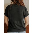 thumbnail image 2 of T-Shirt Vintage Décontracté Imprimé pour Femmes avec Col Rond, 2 of 6
