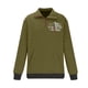 thumbnail image 4 of Blusa y camisa de manga larga con cuello alto para hombre, informal, con retazos, con cremallera y manga larga, 4 of 4