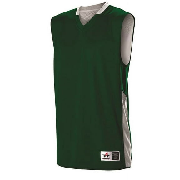 Alleson Athletic - Single Ply Reversible Jersey - Color - Dark Green/ White - Size - XL