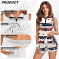 thumbnail image 5 of Pzuqiu Star Stripe Sleevesless Workout Dress Women with Shorts Size XL Breathable Trendy Pullover Workout Tops Quick Dry Athletic Outfits Activewear Zip Up for Daily Life, 5 of 7
