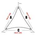 thumbnail image 4 of 16' x 16' x 16' Triangle Waterproof Sun Shade Sail Outdoor Canopy Cover UV Block for Backyard Porch Pergola Deck Garden Patio with Free Rope, 4 of 9