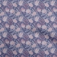thumbnail image 1 of oneOone Rayon Violet Fabric Leaves Sewing Craft Projects Fabric Prints By Yard 56 Inch Wide, 1 of 5