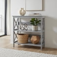 thumbnail image 2 of Convenience Concepts Oxford 3 Tier Bookcase Entryway Hall Table, Gray, 2 of 6