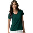 thumbnail image 1 of Hanes Womens Nano-T V-Neck T-Shirt, S, Deep Forest, 1 of 3