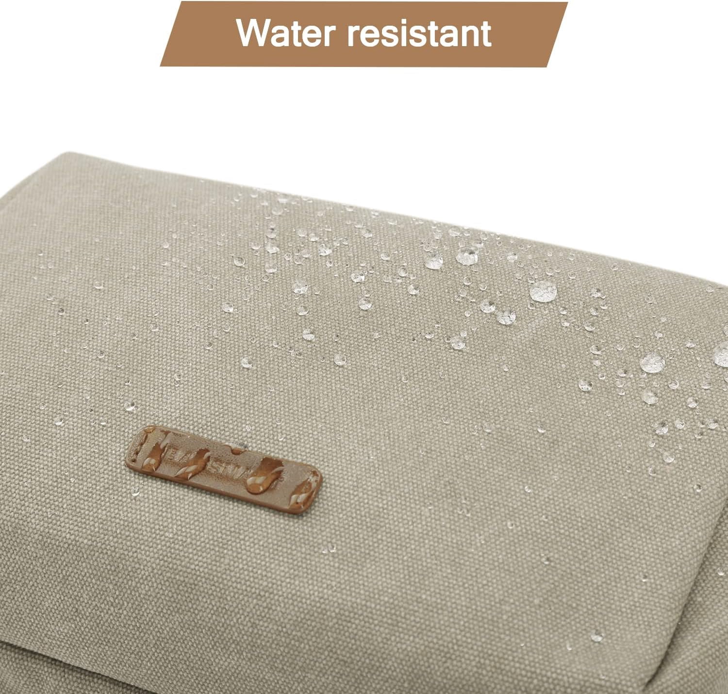 Toiletry Bag for Men, Canvas Travel Toiletry Organizer Dopp Kit Water-resistant Shaving Bag for Toiletries Accessories,Grey-Medium