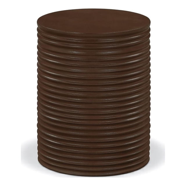 Meridian Furniture Nobi Brown Indoor/Outdoor Concrete End Table