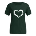 thumbnail image 3 of Innerwin T-shirt à Col Rond pour Femmes T-shirt Tenue Quotidienne T-shirt Mode à Imprimé Cœur Vert Noirâtre m, 3 of 7
