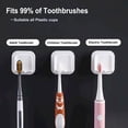 thumbnail image 5 of Clearance Rack under $5,4Pack Toothbrush Holder For Bathroom Wall Mounted Toothbrush Holder Adhesive Toothbrushes Organizer Plug Socket Holders Shower White, 5 of 9