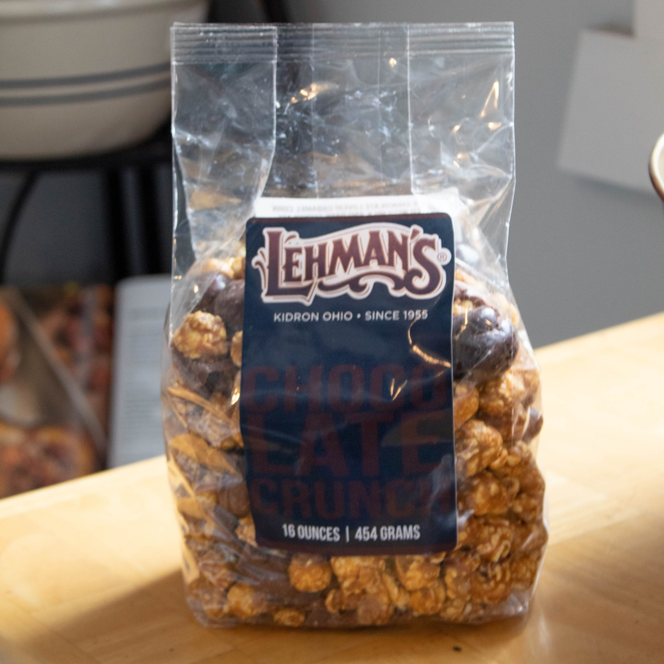 South Bend Chocolate Company Caramel Popcorn Snack Mix, 1 lb bag, Crunchy Popped Corn Treat, Chocolate Flavor