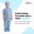 thumbnail image 3 of Dress-Up-America Doctor Scrubs For Kids - Blue Doctor And Nurse Costume For Children, Small, 3 of 5