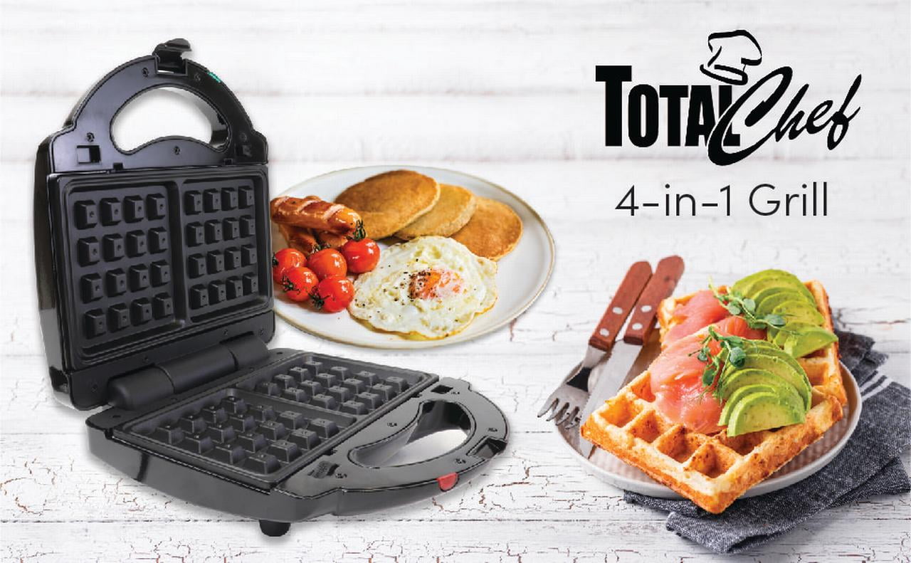 Total Chef TCG08 4-in-1 Grill, Black