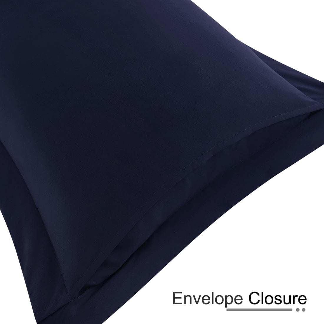 Unique Bargains 4-Pack Envelope Closure Pillow Sham No Zipper Standard Navy Blue