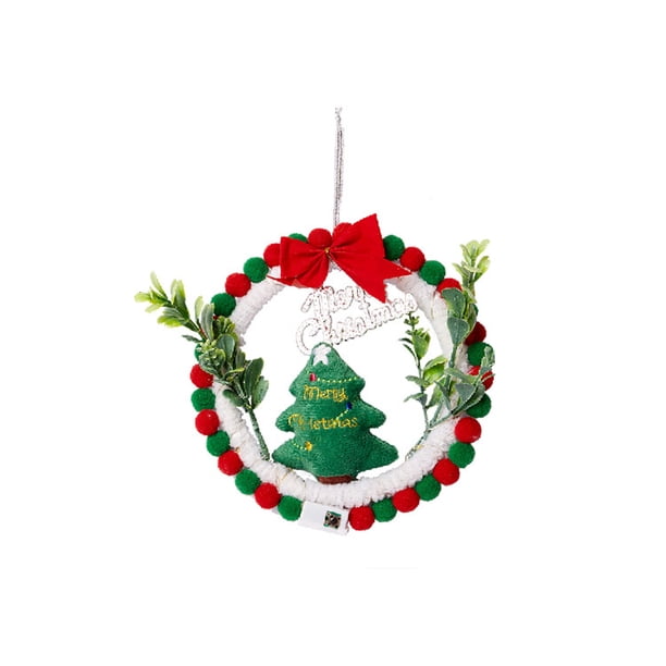 XWSHYW Decoraciones Navideñas Paquete de Material para Hacer Coronas Navideñas de Bricolaje, Regalo de Navidad Kit de Material para Hacer Coronas Navideñas de Bricolaje