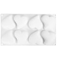 thumbnail image 1 of 8 Grid Mold Heart Shape Silicone Cake Mousse Mold for Baking Dessert Kitchen Home, 1 of 5