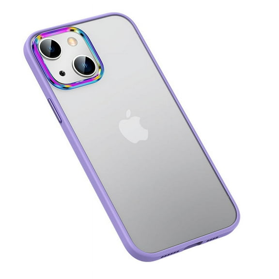 Allytech Case Designed for iPhone 13 6.1 inch Display 2021 Released, Shock-Absorbing Scratch-Resistant Hard PC Soft TPU Frame Case for iPhone 13 2021, Purple