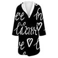 thumbnail image 4 of MEICHEN Plush Robes for Women Valentine's Day Fleece Plush Robe Long Warm Plush Bathrobe Loungewear Jacket Printed Comfort Robe Women's Robes, 4 of 5
