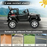 Dazone 12V Kids Ride on Jeep Car, Electric 2 Seats Off-road Jeep Ride on Truck Vehicle with Remote Control, LED Lights, MP3 Music, Black