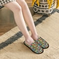 thumbnail image 6 of KLL Color Summer Slippers for Women Men House Slip on Indoor Outdoor Bedroom Furry Fleece Lined Ladies Comfy Anti-Skid Rubber Hard Sole-Large, 6 of 8