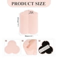thumbnail image 5 of PINPLUS Ottoman Teddy Velvet Modern Round Ottoman Upholstered Foot Stool Clover Shape Teddy Vanity Chairs for Dorm 14in PINK, 5 of 7