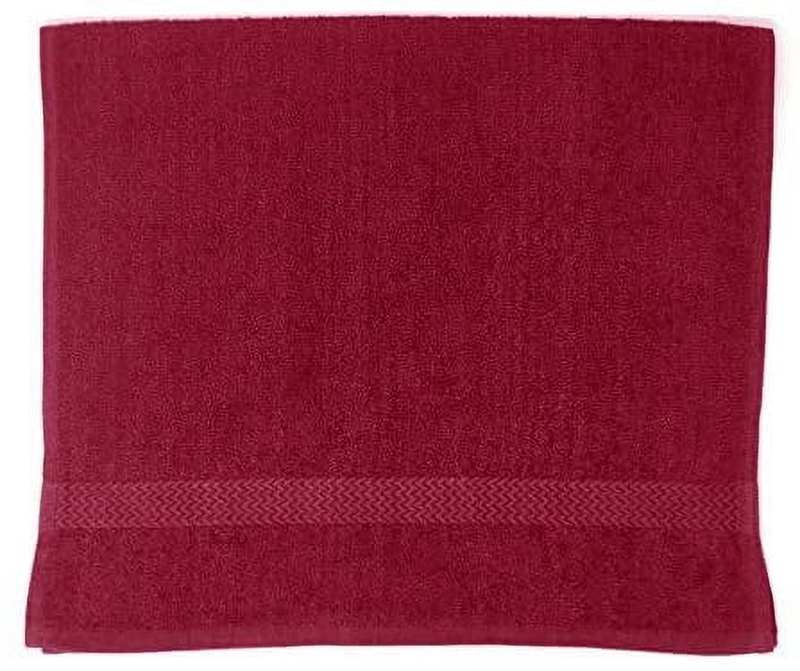 EOM Towels Bleach Safe 100% Cotton Ringspun Vat Dyed Hand Towels Size 16" X 28" 12 Pack Great for Salon, Gym and Home use. (Burgundy)