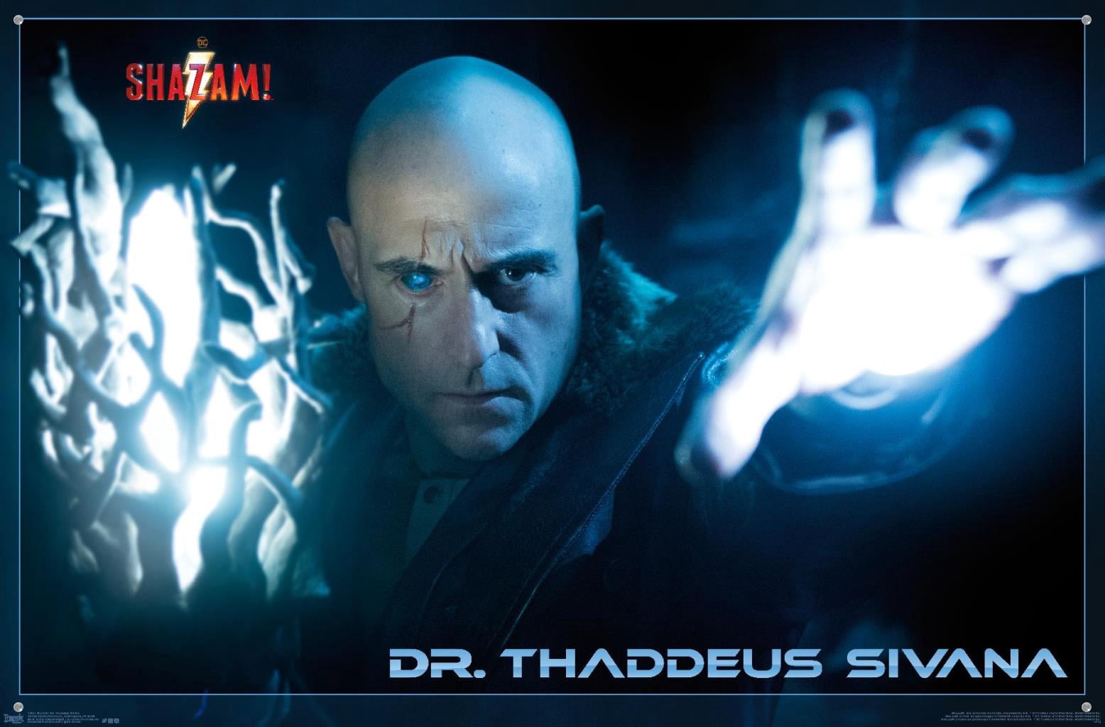 DC Comics Movie - Shazam - Dr. Sivana Wall Poster with Push Pins, 22.375" x 34"