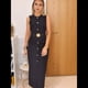 thumbnail image 5 of Vestidos de Trabajo para Mujer 2025, Vestido Formal Sin Mangas con Botones, Elegantes Conjuntos de Oficina con Cinturón. Negro S, 5 of 10