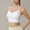 White, variant on Jacenvly Front Closure Bras for Women Solid Loose Leisure Ladies Bralettes Comfort Oman Bras with String Quick Dry Shockproof Running Fitness Underwear Beige