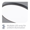 thumbnail image 2 of FM-15RN-930-BK WAC Limited Round - 28W 1 LED Flush Mount In Functional Style-0.6 Inches Tall and 15 Inches Wide-Black Finish-3000 Color Temperature, 2 of 5