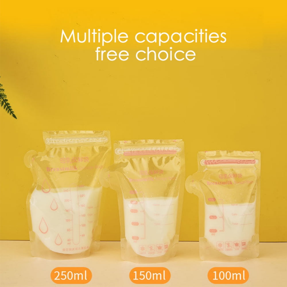 Baby Breast Milk Storage Bags, Milk Freezer Bag with Easy Pour Spou