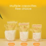 Baby Breast Milk Storage Bags, Milk Freezer Bag with Easy Pour Spou, Extra Thick, Leak Proof, Pre-sterilized, Ready to Use, BPA Free, 30 PCS, 250ml