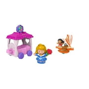 Bundle of 2 |Fisher-Price Little People Disney Princess Parade (Aurora & Fairy Godmothers + Moana's Float Multi)