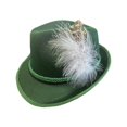thumbnail image 2 of Fedora Hats for Men Decorative Trilby Hat Fashion Jazz Cap Costume Accessory Style 2 Green, 2 of 9