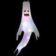 thumbnail image 2 of pdqouc Halloween Windsocks with White LED String Lights 47.2 Inch Light Up Hanging Outdoor Halloween Decorations Battery Operated Waterproof for Halloween Party Yard Decor, 2 of 5