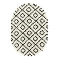 thumbnail image 3 of Unique Loom Trellis Shag Collection Area Rug - Ruth (4' x 6' Oval White and Black/Ivory), 3 of 11