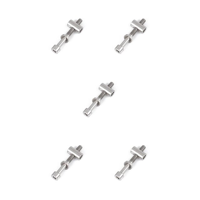 QualitChoice Alloy Seat Post Fixing Portable Detachable Anti-rust Screws Outdoor Sports Cycling Replacing Parts Silver M5x40 5Set