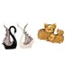 thumbnail image 1 of Elegante Juego De Figuras De Cerdo Cisne, Esculturas De Animales De Cerámica Y Resina Para Escritorio, Estante, Aniversario, Decoración Moderna Coleccionable Para El Hogar, Centro De Mesa., 1 of 8